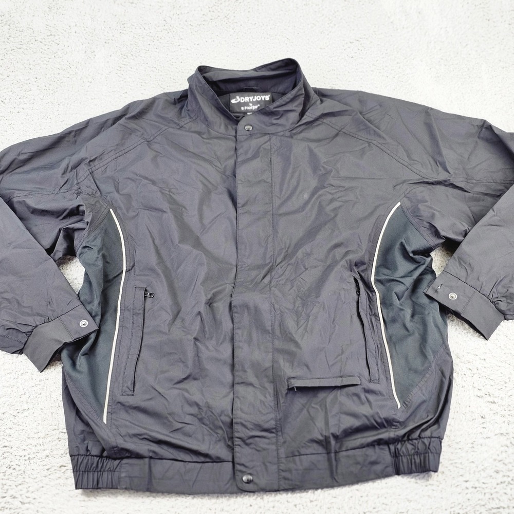 Footjoy‎ Dryjoys FJ Light Jacket Mens XL Black Convertible Sleeve Golf Pockets